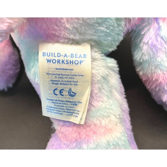 Build a Bear Kitty Cat BAB Plush Swirl Pastel Tie-Dye Pink Purple Stuffed Animal - Picture 3 of 10